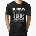 Sunday Funday Chicage Football T-Shirt - Fun Novelty Design Unisex