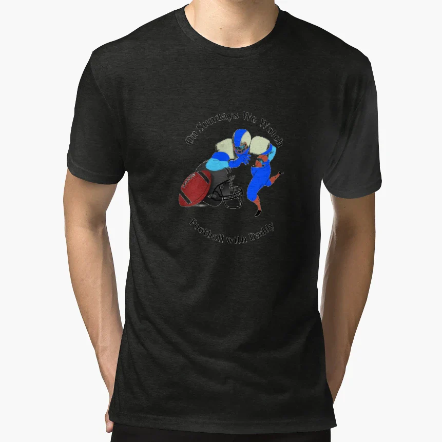 Sundays We Watch Football Daddy T-Shirt - Custom Art Print Men Women
