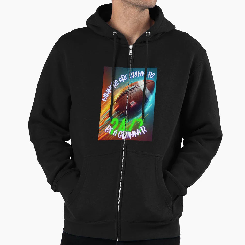 American Football Winners Are Grinners Hoodie - Custom Art Print for Adults
