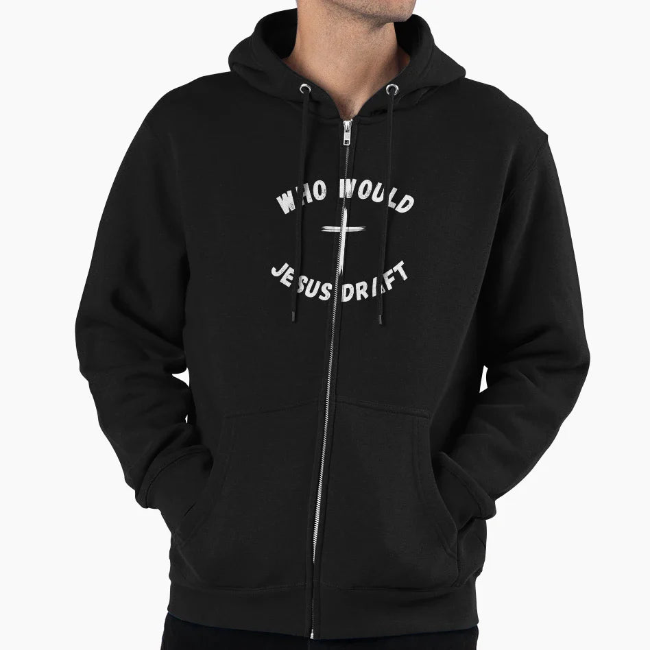 Who Would Jesus Draft Funny Fantasy Hoodie - Casual Everyday Wear Unisex