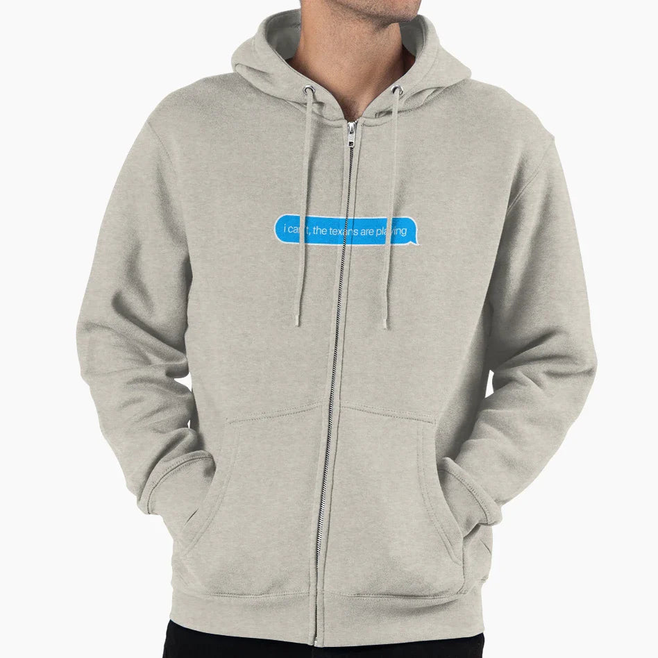 I Cant Texans Are Playing Hoodie - Graphic Print Men Women