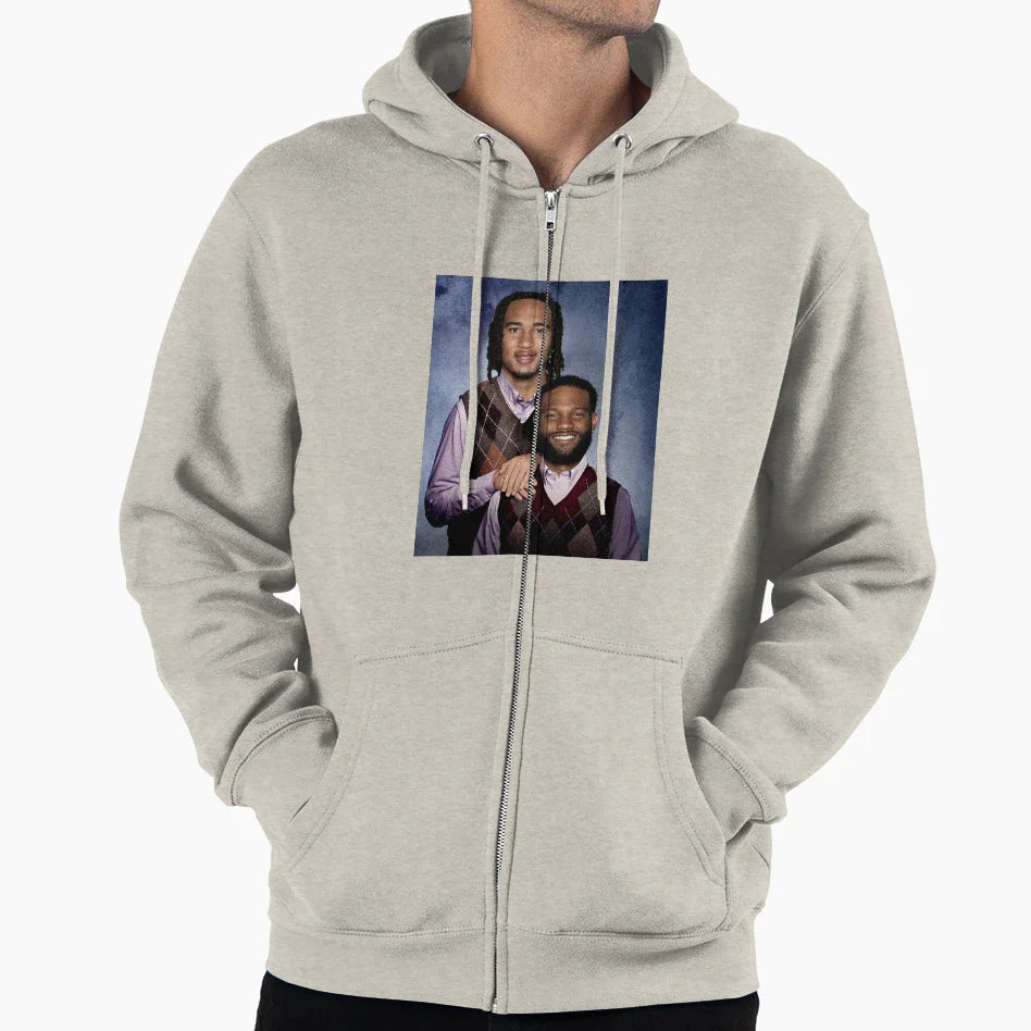 Cj Stroud Nico Collins Football Hoodie - Minimalist Print for Adults
