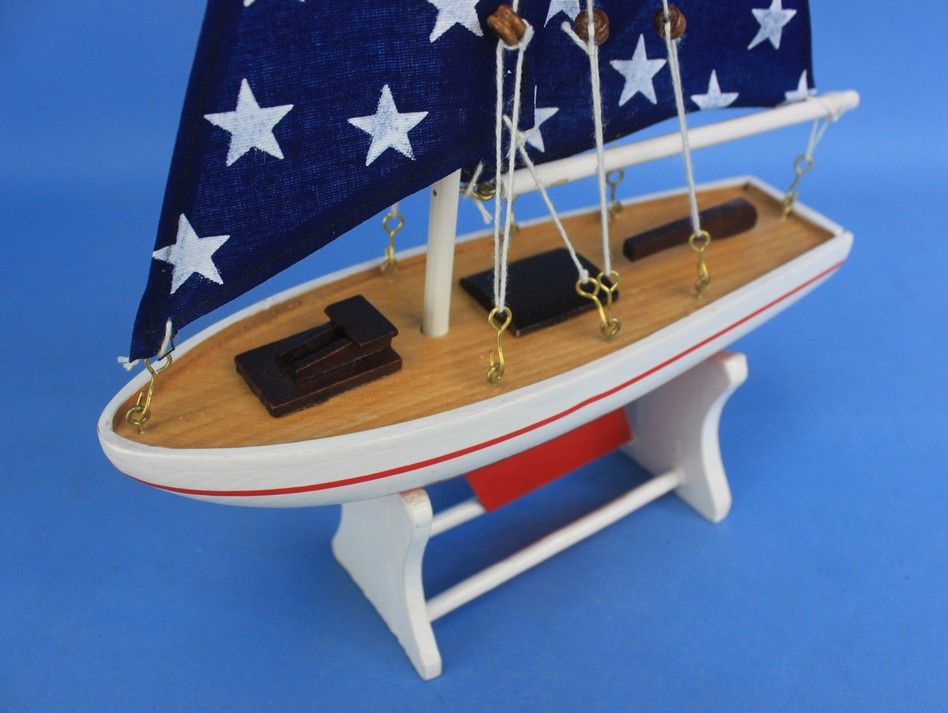 Wooden It Floats 12"" - Big Stars Floating Sailboat Model