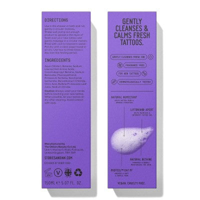 Stories & Ink Repairing Aftercare Foaming Body Cleanser 5.07 fl oz - New - PhishStones Products