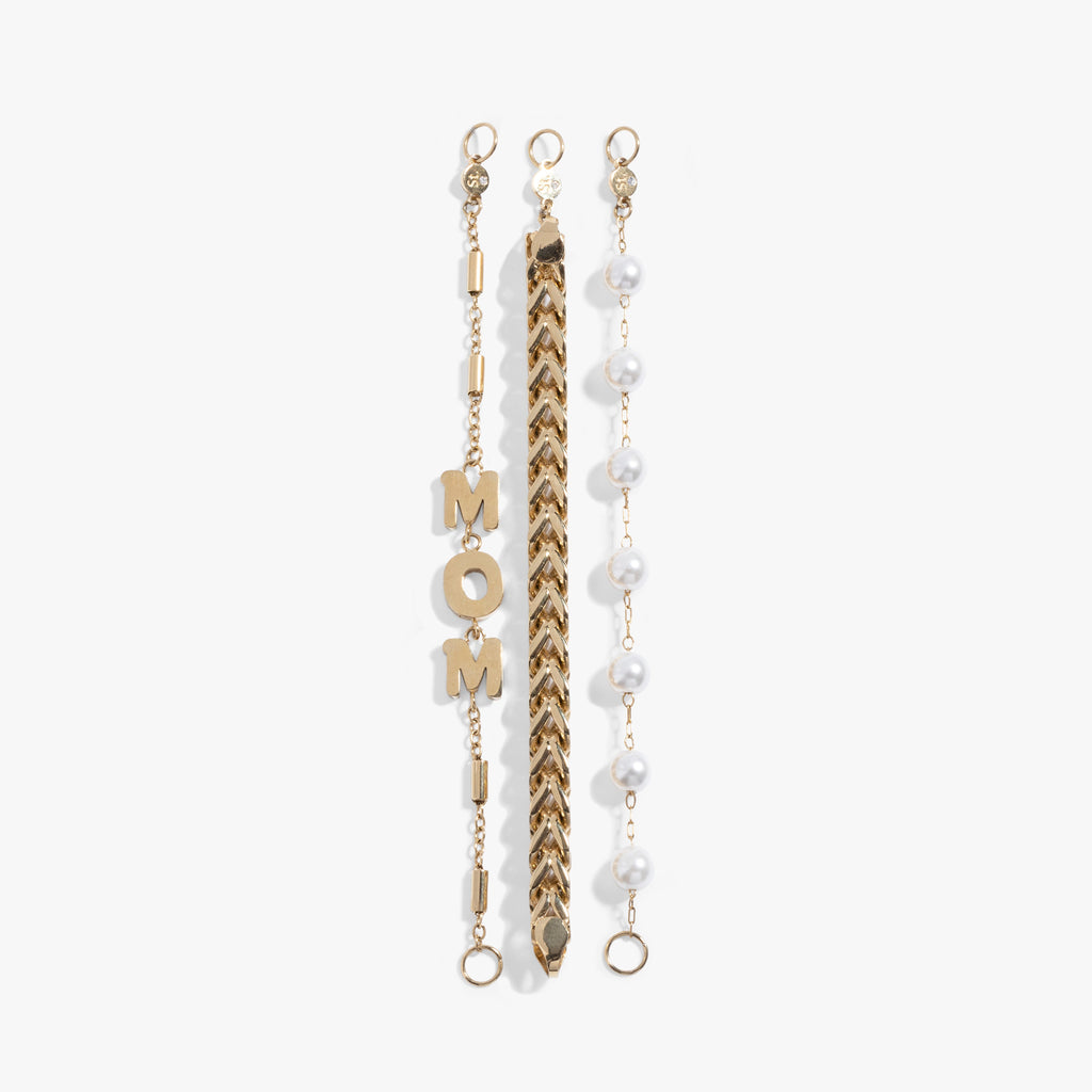 Mom Pearl Stranded™ Bracelet Set
