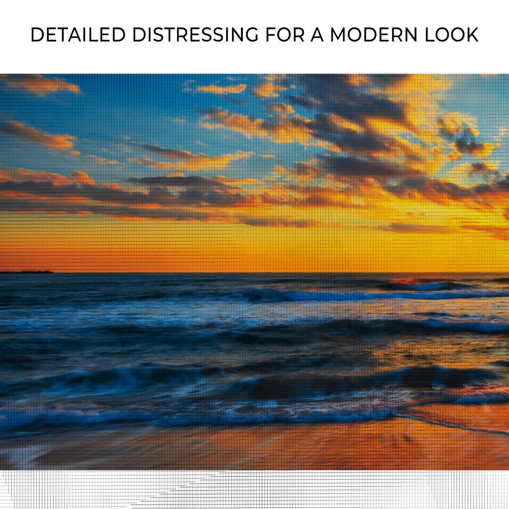 Sunrise On Atlantic Ocean Canvas Wall Art II - PhishStones Products