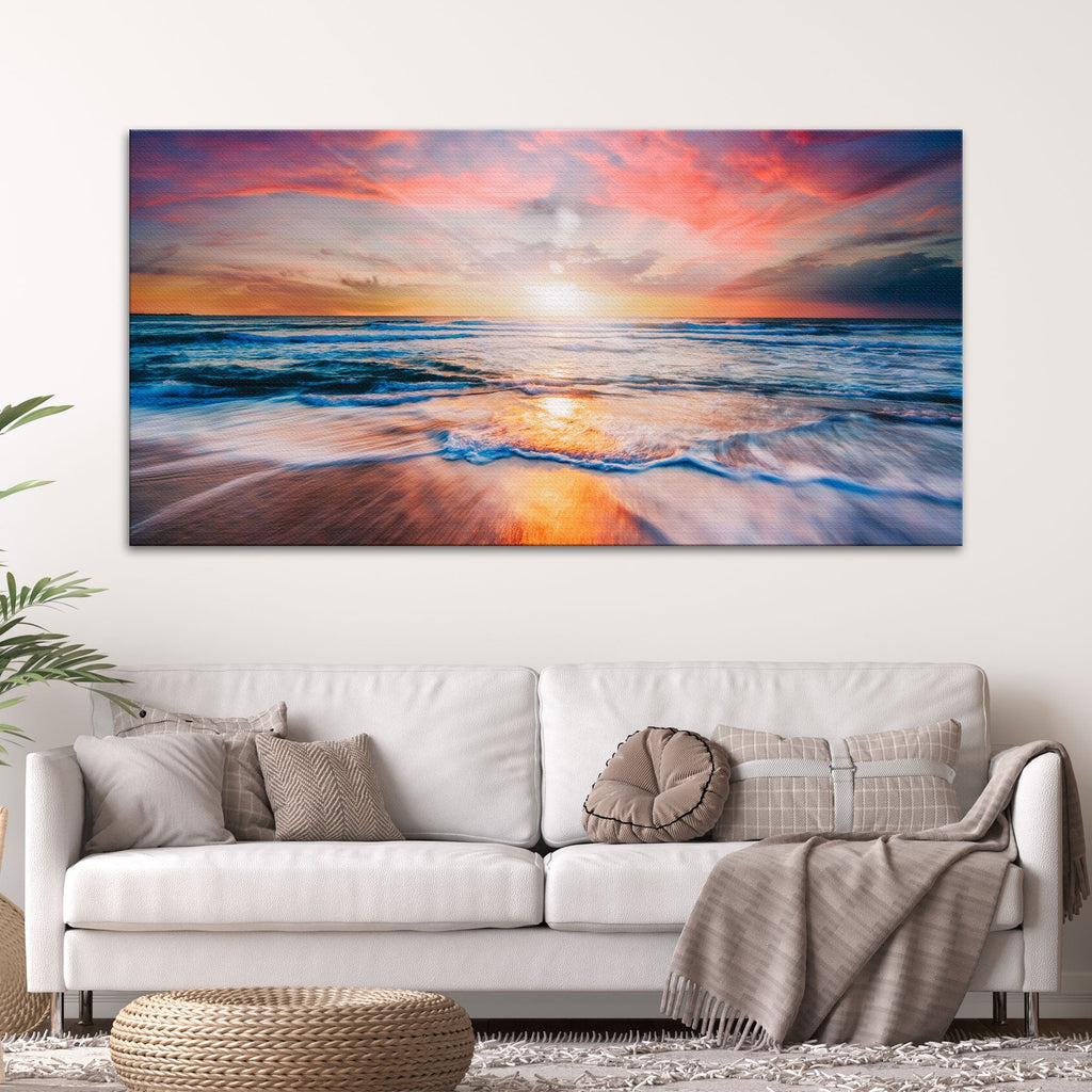 Sunrise Over The Horizon Canvas Wall Art - PhishStones Products