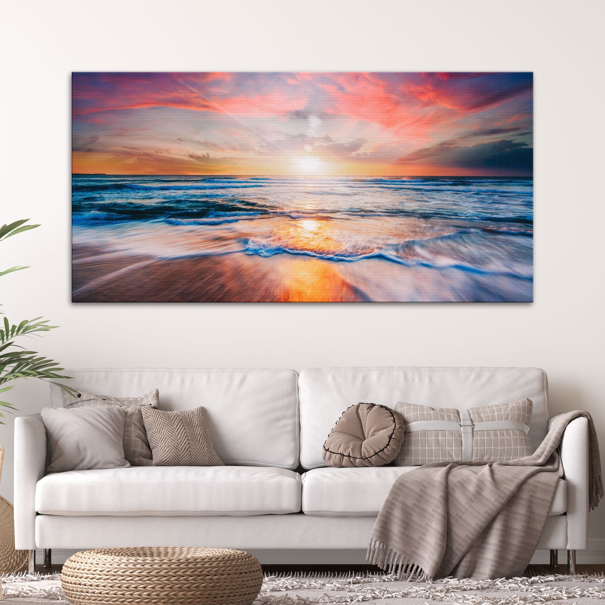 Sunrise Over The Horizon Canvas Wall Art - PhishStones Products