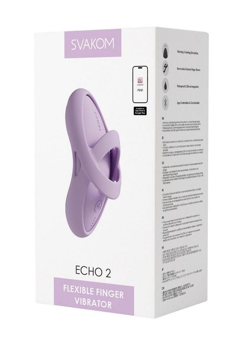 Svakom Echo 2 App Compatible Rechargeable Silicone Heated Finger Vibrator