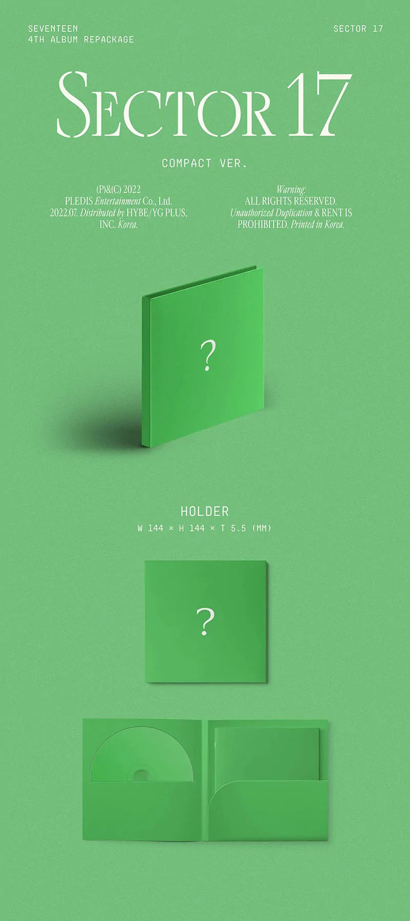 Seventeen 4th Repackage Album - Sector 17 (Compact Ver)