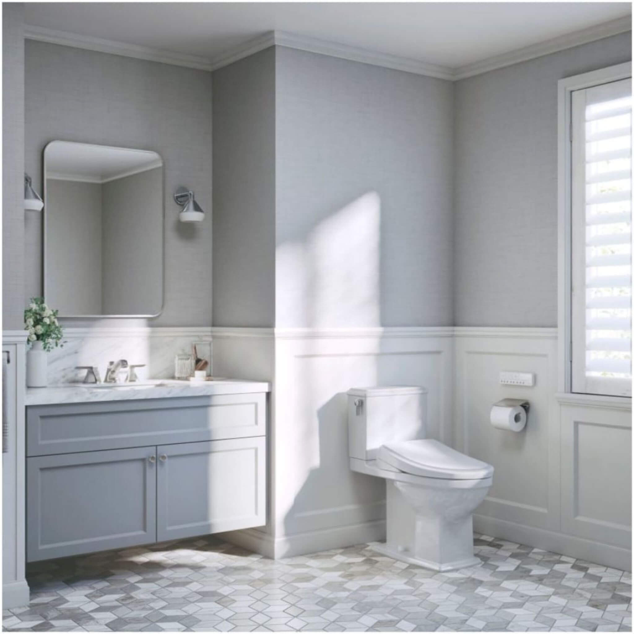 [SW4734AT40#01] TOTO S7A Washlet Elongated Bidet Toilet Seat With EWater And Classic Contemporary Lid (SAK29827)