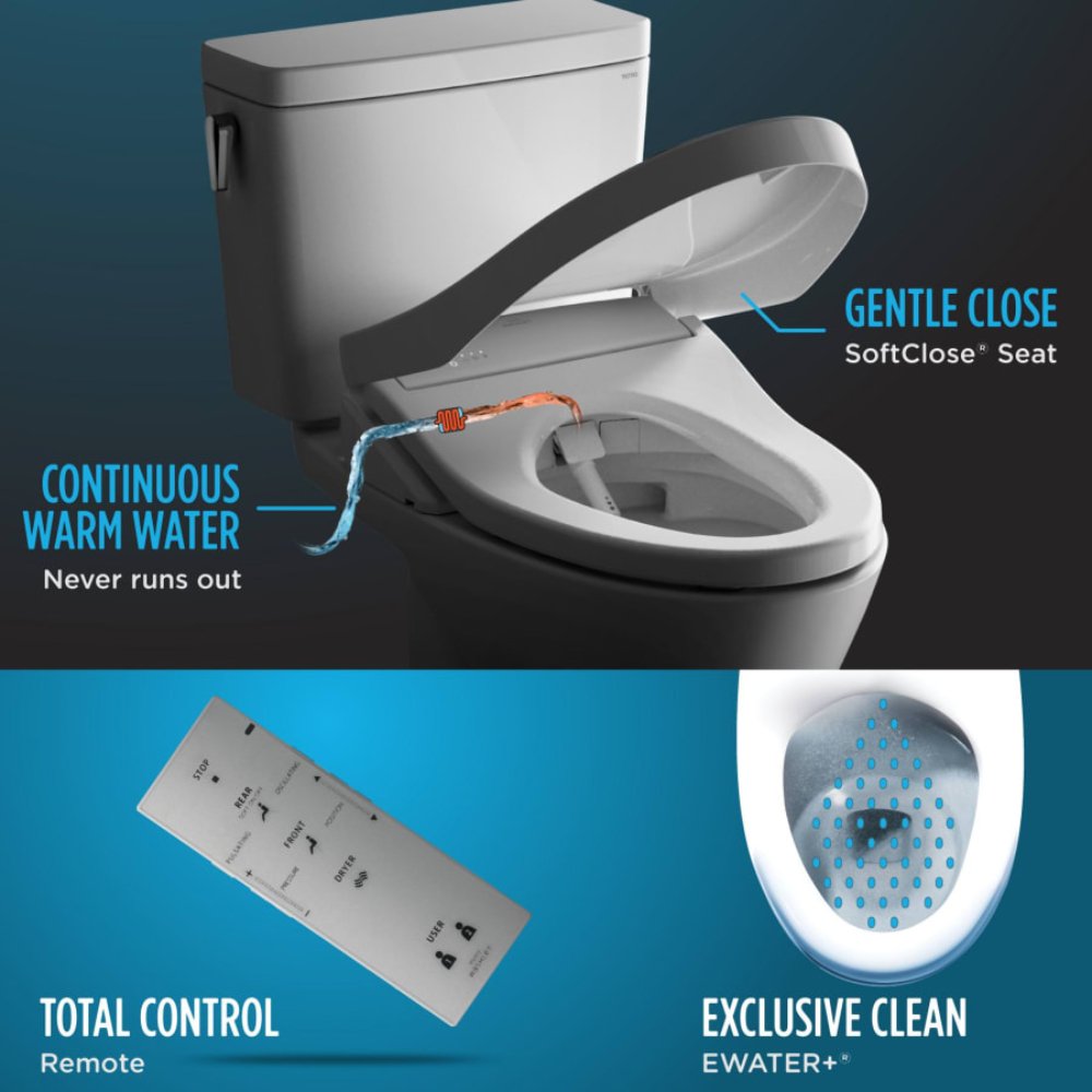 [SW573#01] TOTO Washlet S300E Round Soft Close Bidet Seat (SAK75014)