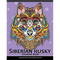 Siberian husky coloring book: Stress-relief Coloring Book For Grown-ups (Animal Coloring Book) - Paperback