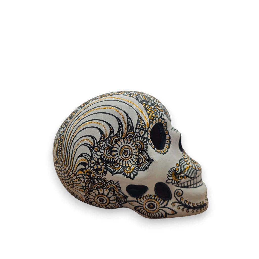 Talavera Calavera Skull | Hand-Painted Ceramic Decor