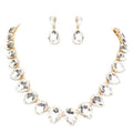 Teardrop Stone Link Evening Necklace