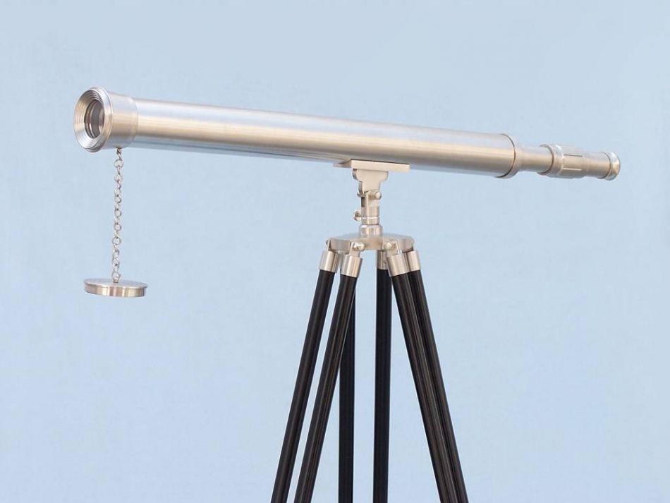 Floor Standing Brushed Nickel Harbor Master Telescope 60""