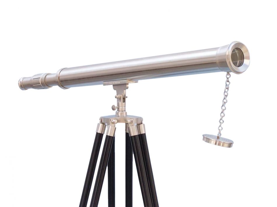 Floor Standing Brushed Nickel Harbor Master Telescope 60""