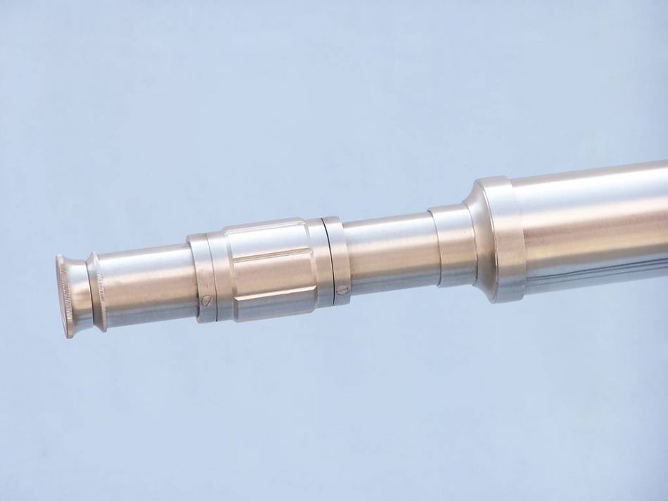 Floor Standing Brushed Nickel Harbor Master Telescope 60""