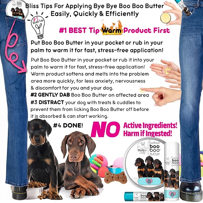 The Blissful Dog Doberman Pinscher Boo Boo Butter, 2 - Ounce - PhishStones Products