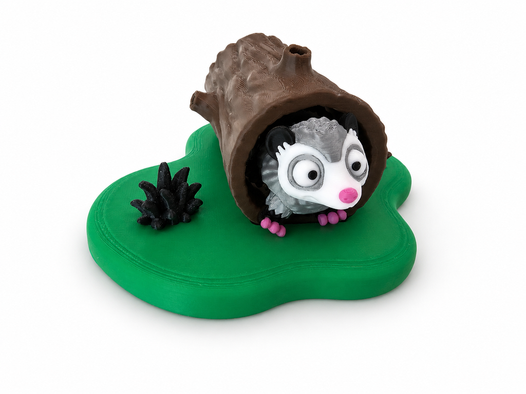 Opossum Playset - 3D Printed Animal Toy