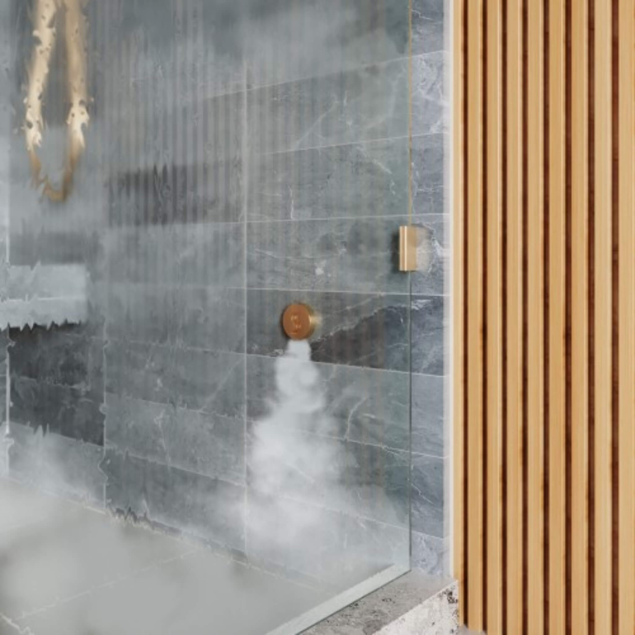 ThermaSol SignaTouch Flushmount 5-Inch Digital Shower Steam Control Package With Serenity 10 [TWPSR] (SAK84375)