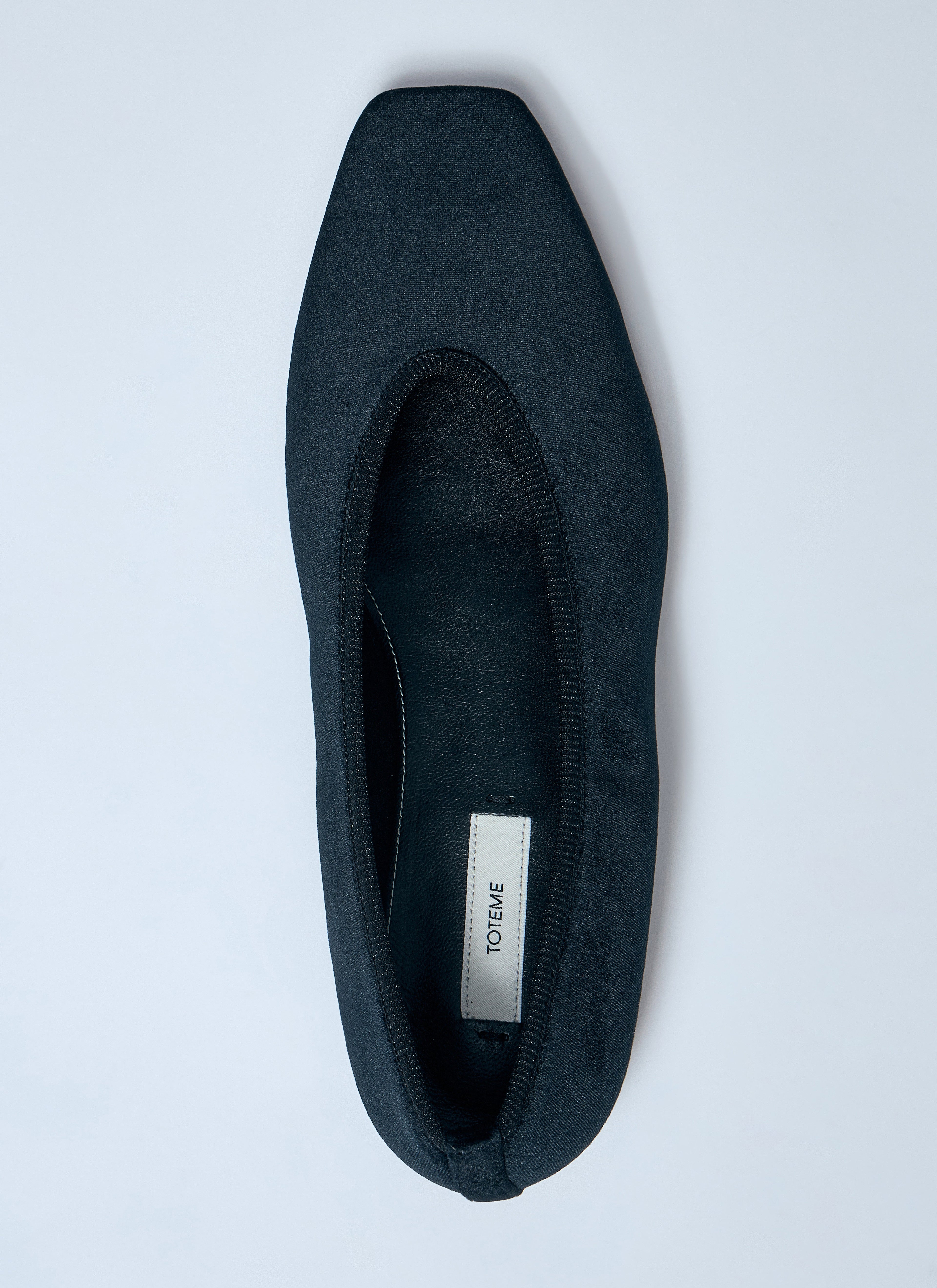 Toteme Women Minimalist Velvet Ballerina Flats