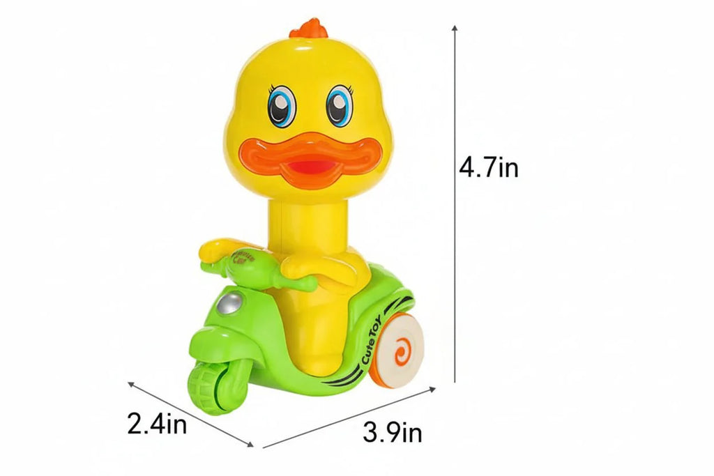 Toy Car Press-type Yellow Duck  Motorcycle (sold individually)