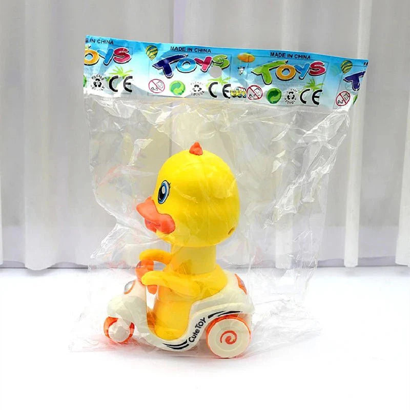 Toy Car Press-type Yellow Duck  Motorcycle (sold individually)