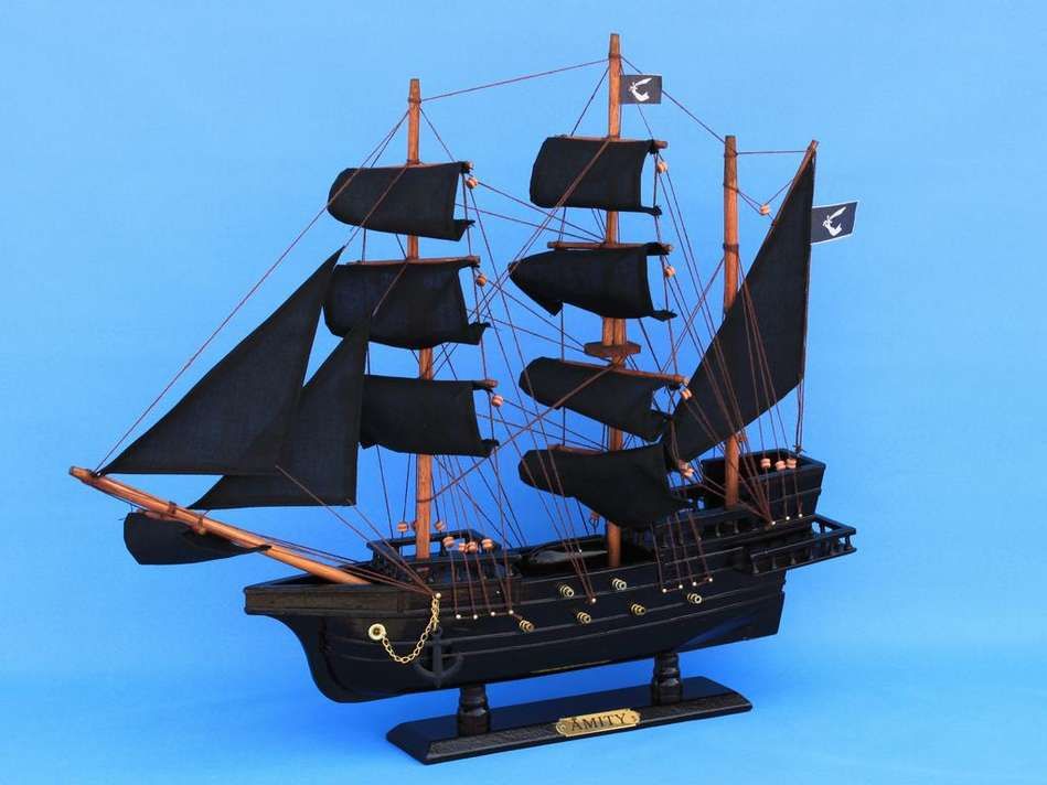 Wooden John Gow's Revenge Pirate Ship Model 20""