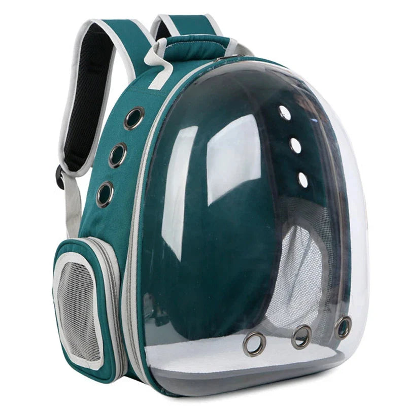 Transparent Bubble Pet Carrier Backpack for Cats & Small Pets, Breathable Travel Carrier with Zipper - PhishStones Products