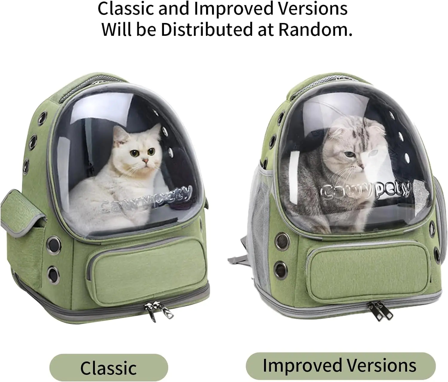 Transparent Foldable Pet Carrier Backpack – 42 x 27 x 34 cm (16.5 x 10.6 x 13.4 in) Clear Cat & Small Dog Travel Bag with Shoulder Strap - PhishStones Products