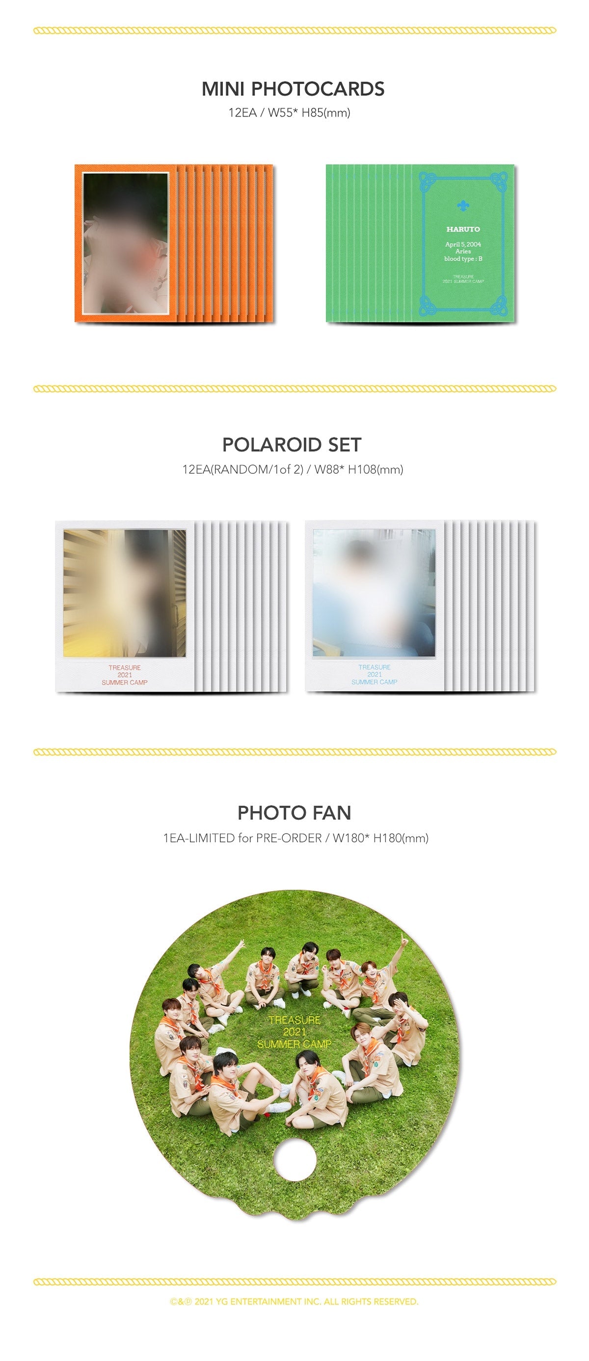 Treasure Official 2021 Summer Camp Package