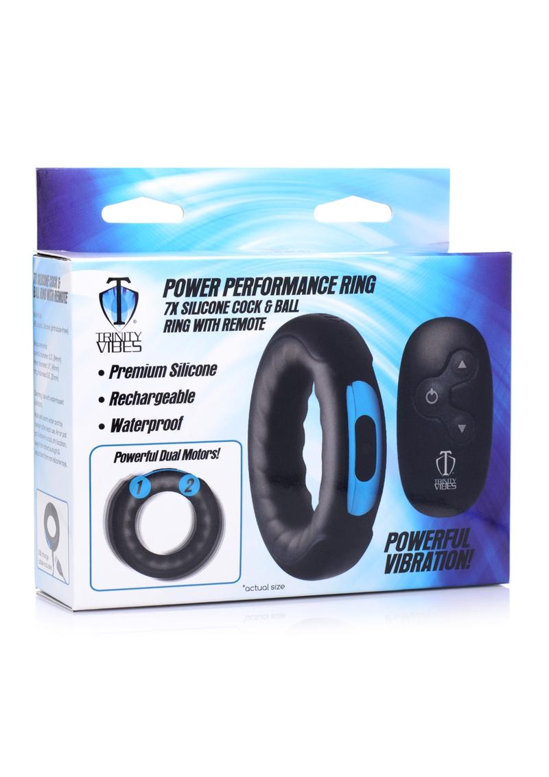 Trinity Men Remote Control 7x Rechargeable Silicone Cock Ring