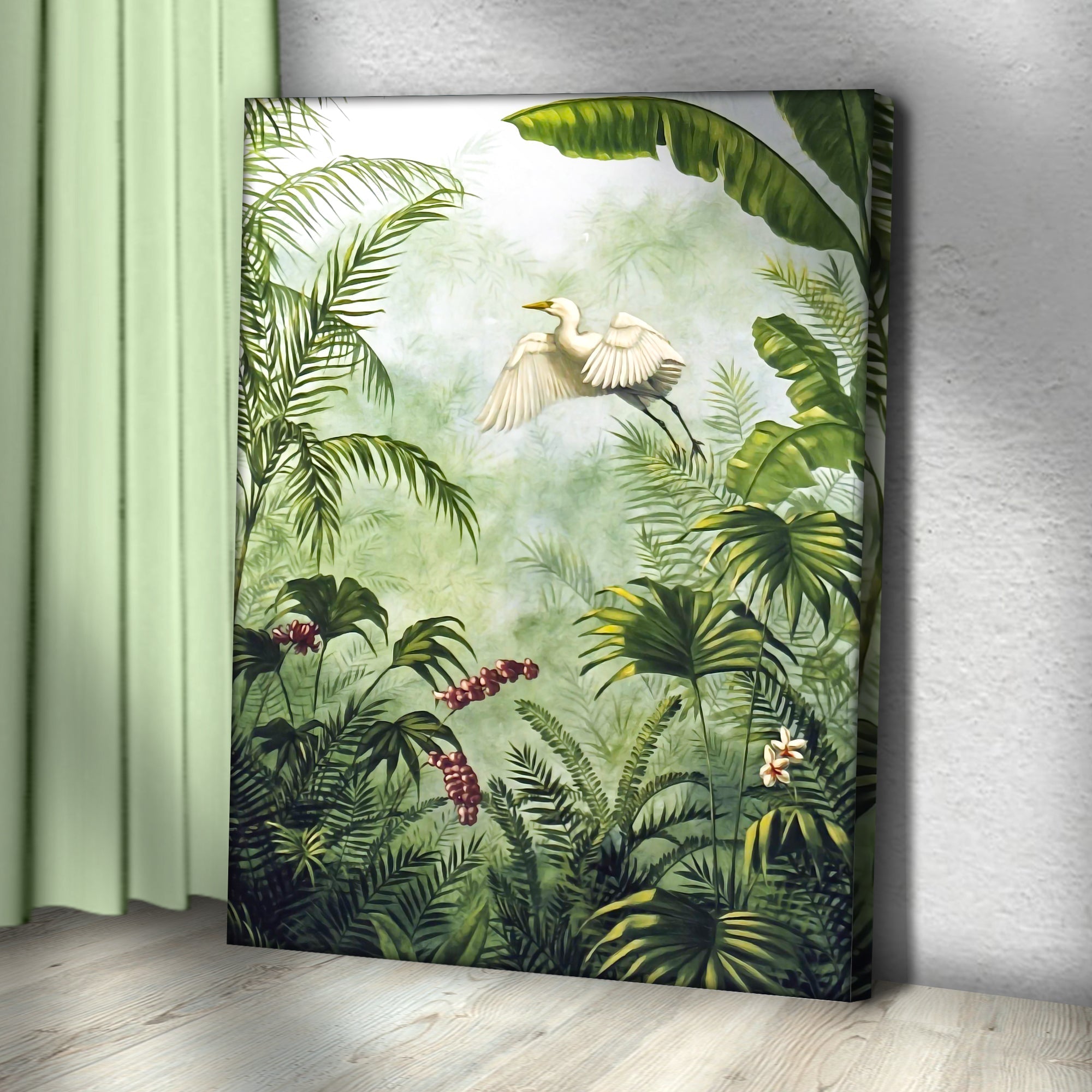 Tropical Rainforest Plants Canvas Wall Art - PhishStones Products