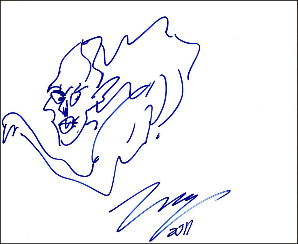 Troy Nixey Signed 8.5x11 Sketch - Video Proof