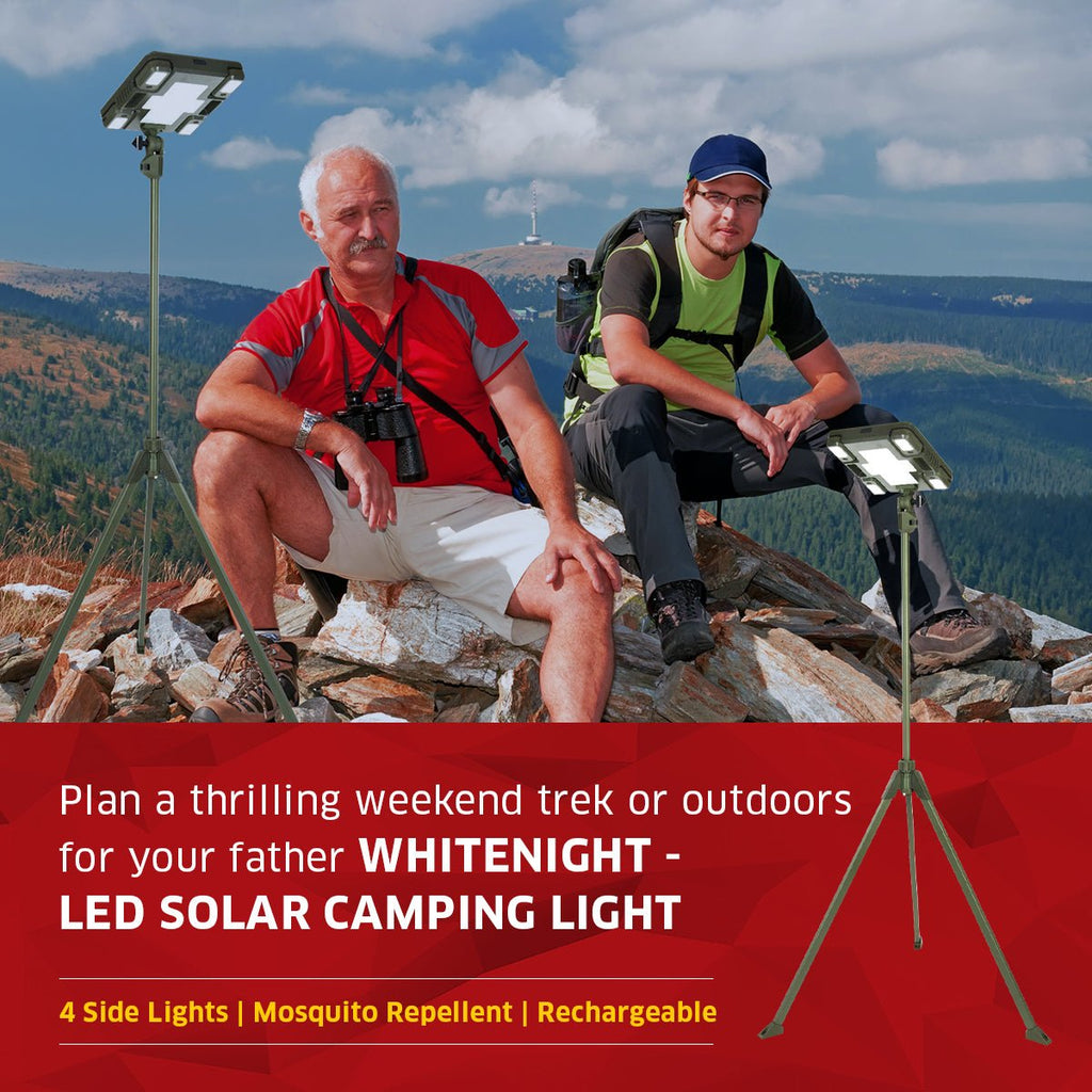 TRU De - LIGHT WHITENIGHT Multipurpose Solar / AC / DC - Garden, Camping Main Light + 3 Independent Detachable Multi Mode Side Lights / Tripod + Carrying Bag - PhishStones Products