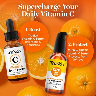 TruSkin Mineral Sunscreen Facial Serum with Vitamin C SPF 30 1 fl oz - New - PhishStones Products