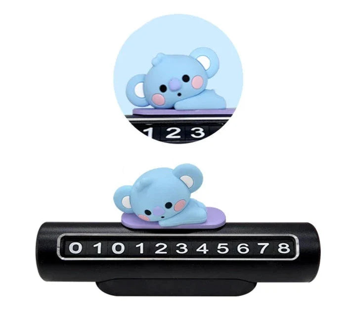 BT21 Baby Vehicle Parking Number Plate Figure