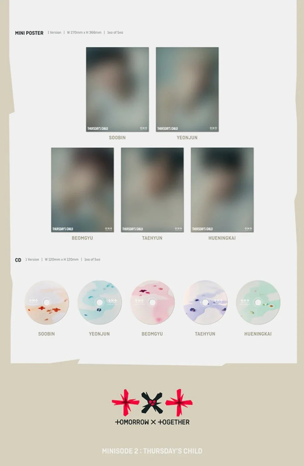 TXT - 4th Mini Album Minisode 2 Thursday's Child (Tear Ver.)
