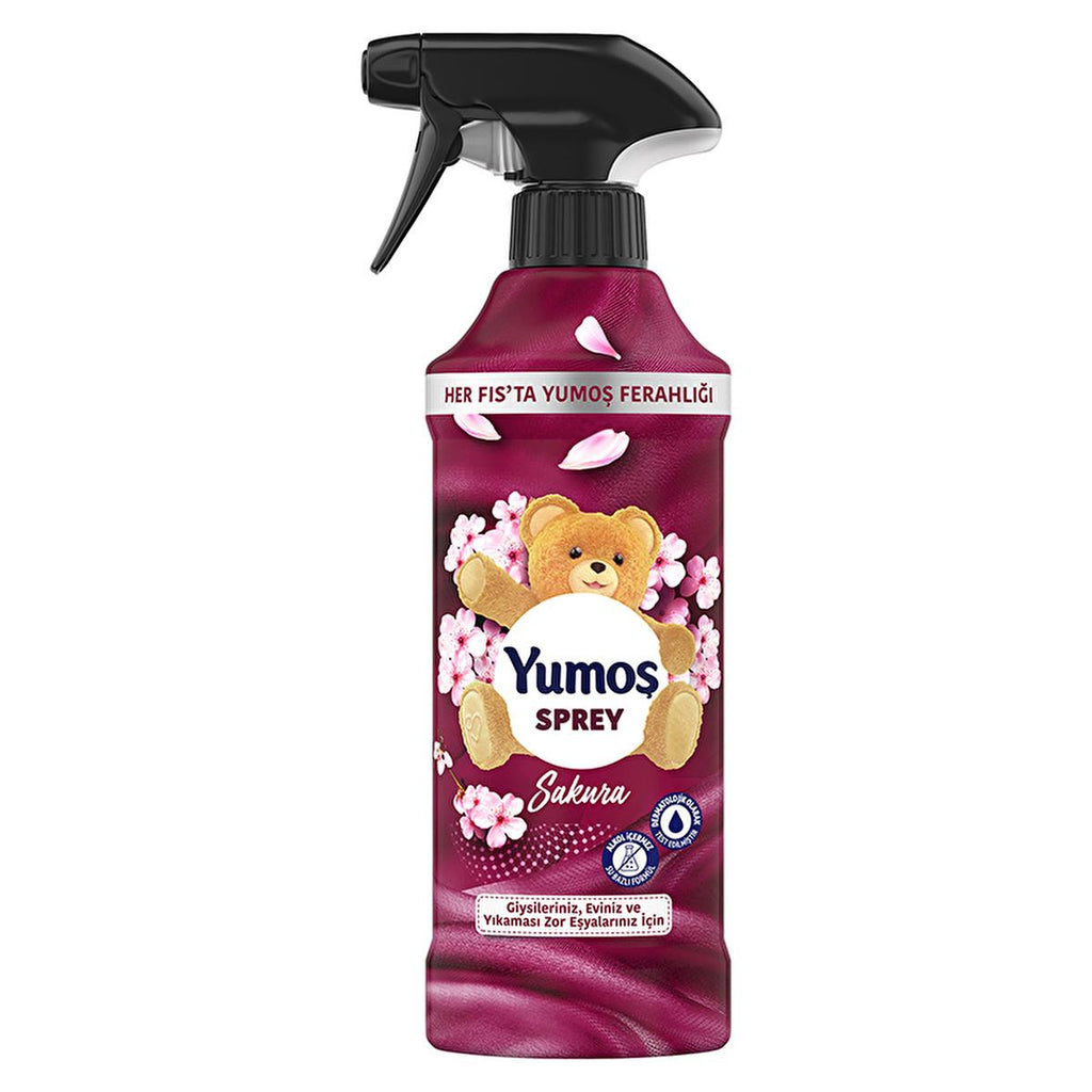 Yumoş Sakura Fabric and Home Fragrance Spray - Dermatologically Tested, Alcohol-Free, 15.22 fl oz