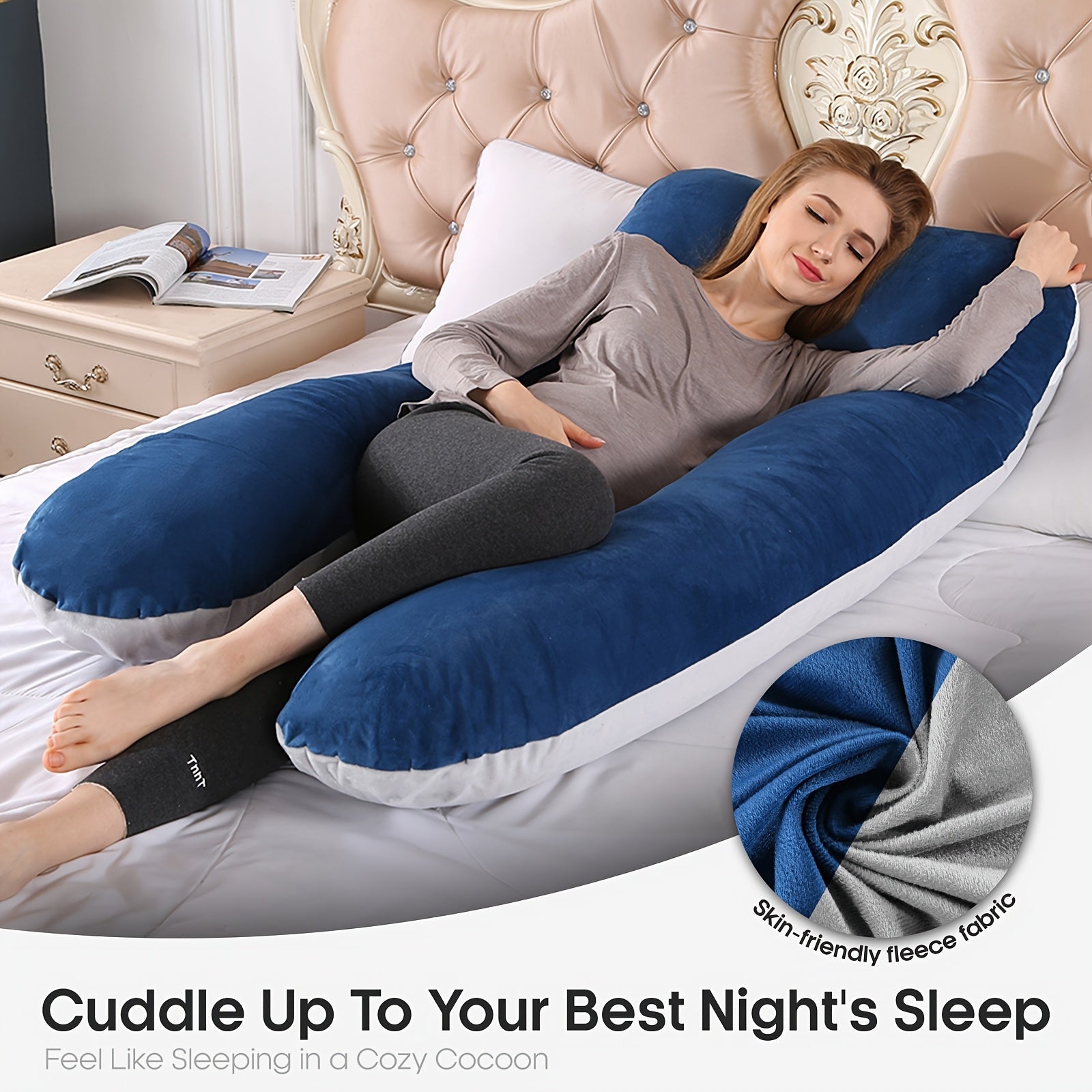 U - Shaped Maternity Pillow – Full Body Support - PhishStones Products