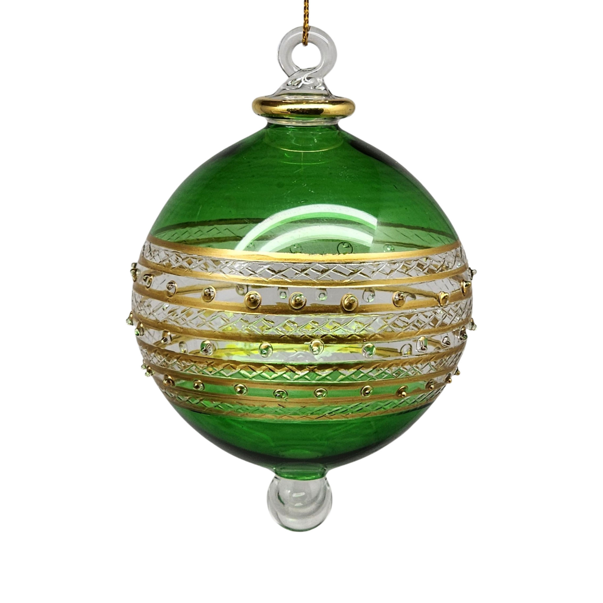 Ring Etched Stipple Ball - Green