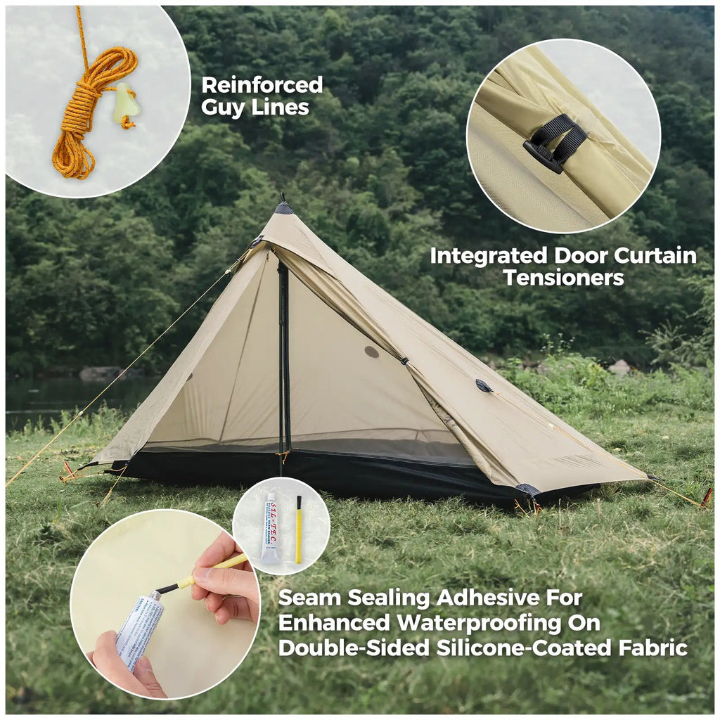 Ultralight Tent Rodless Rainproof Easy Setup for Outdoor Camping - PhishStones Products