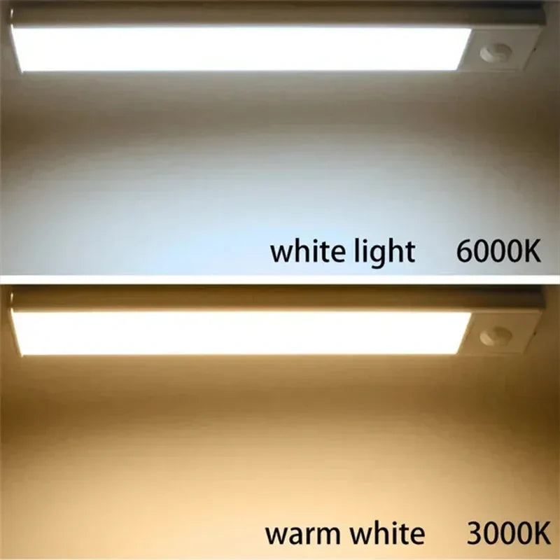 Under - Cabinet Rechargeable LED Motion Sensor Strip Light Magnetic Battery - Operated for Kitchen Cabinet Closet — 10/20/30/50cm (3.9/7.9/11.8/19.7 in) - PhishStones Products