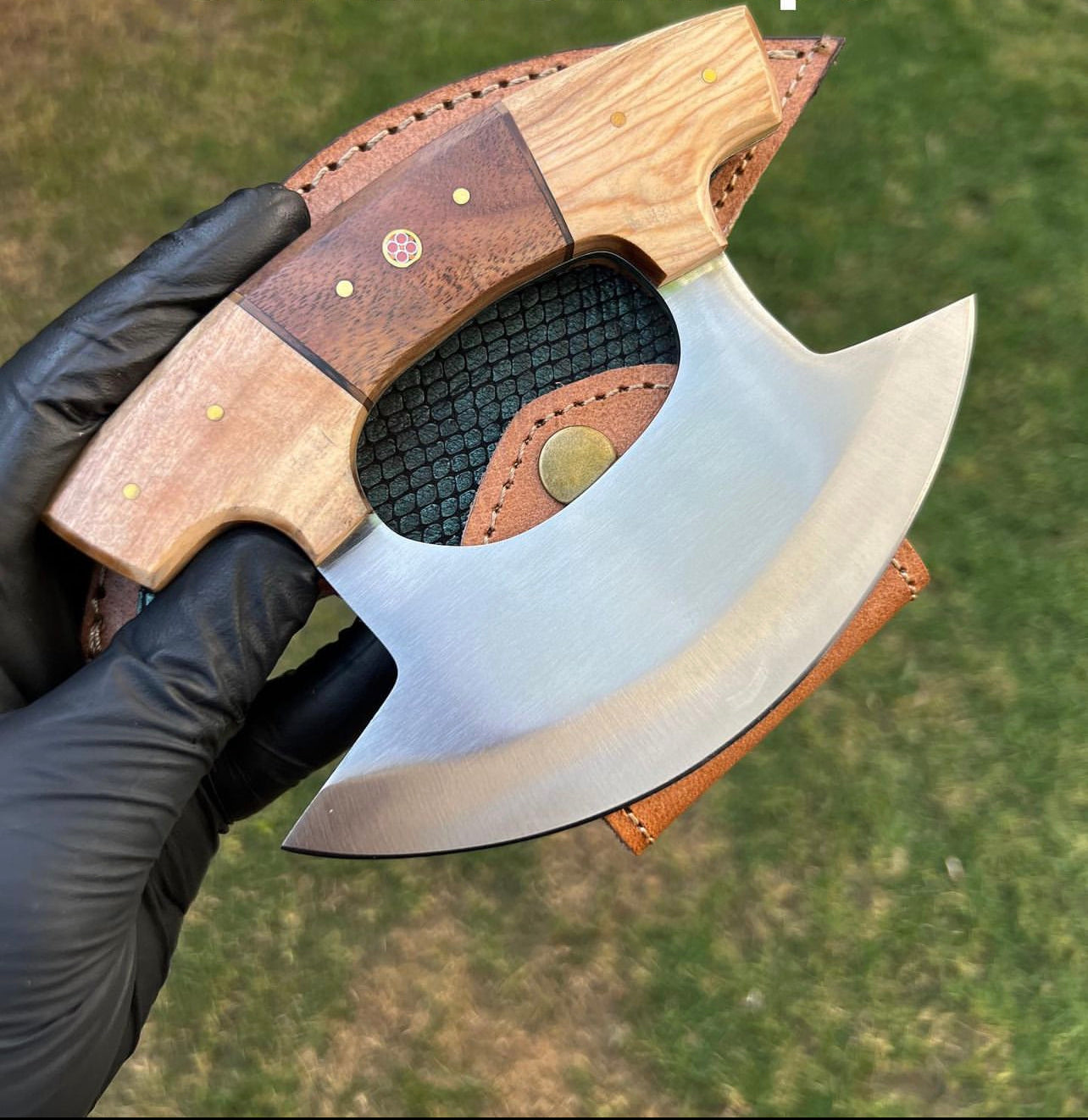 Unique Custom Made J2 Steel Ulu Knife - PhishStones Products