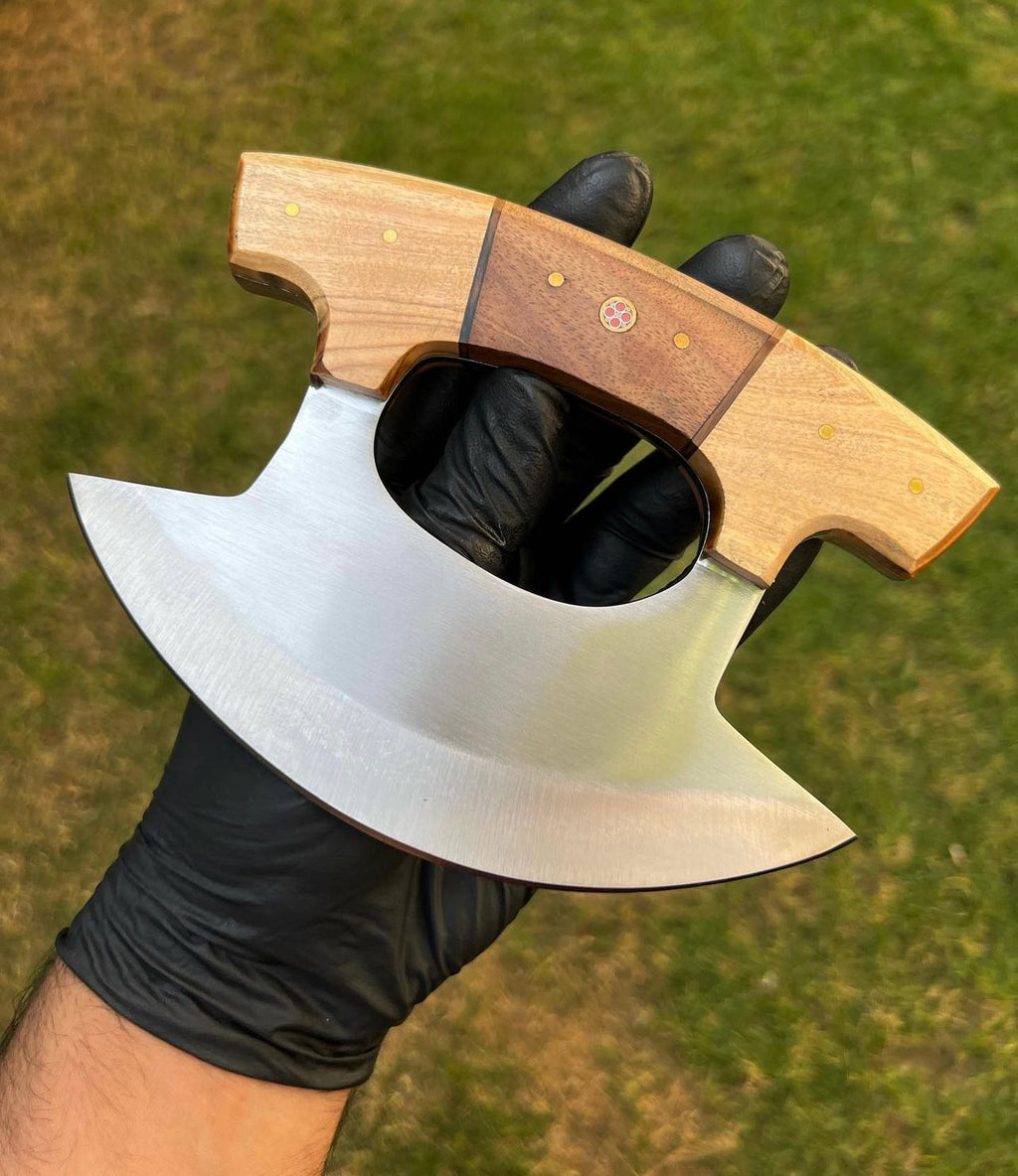 Unique Custom Made J2 Steel Ulu Knife - PhishStones Products