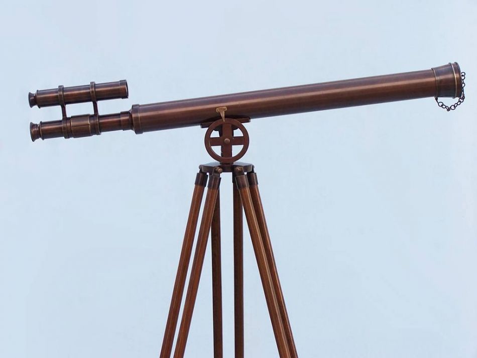 Floor Standing Bronzed Griffith Astro Telescope 65""