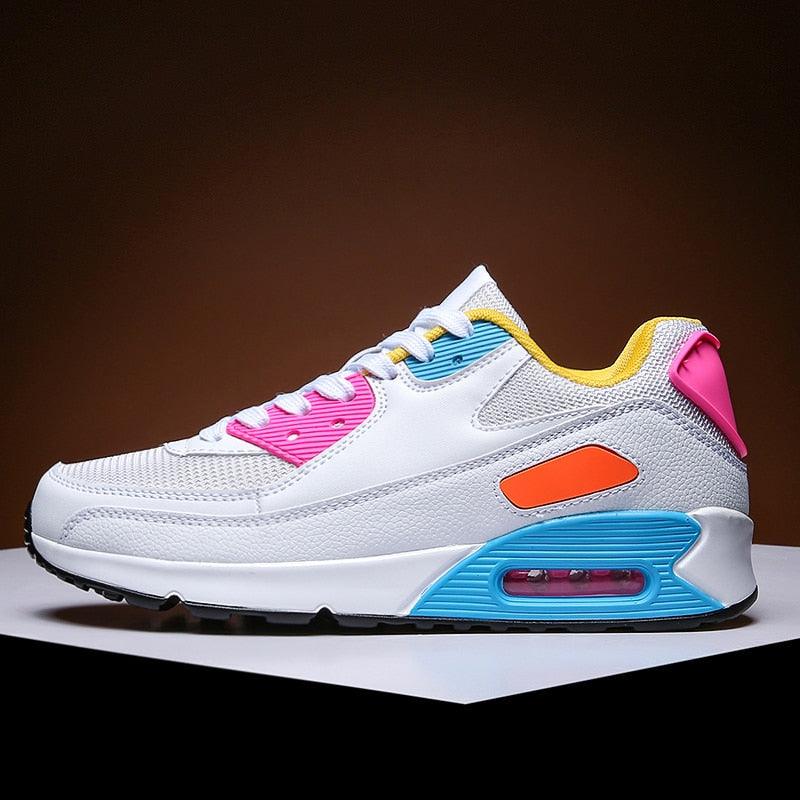 Unisex Air Cushion Sneakers Men's Colorful Casual  Fashion Jogging Sneakers Outdoor Sports Sneakers Lace Up Unisex Walk Women's Air Athletic Running Sneakers