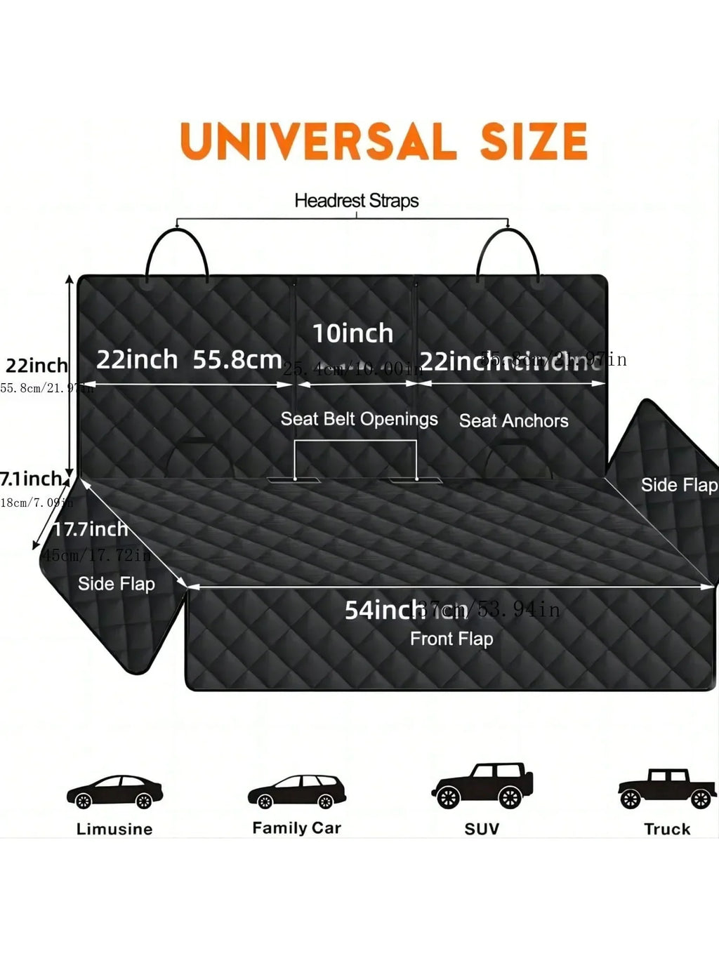 Universal Waterproof Dog Car Seat Cover – Pet Travel Seat Protector with Middle Seat Armrest Access - PhishStones Products