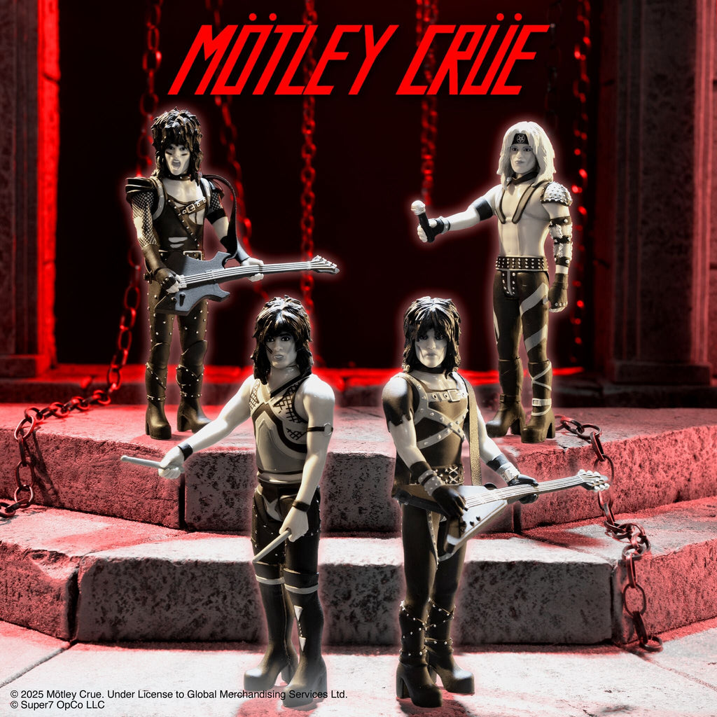 Super7 x Mötley Crüe - Vince Neil (Shout At The Devil B&W) ReAction Figure
